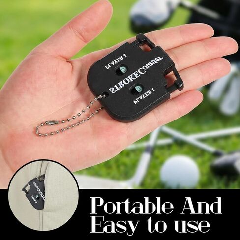 2 PCS Golf Score Counter, Portable Square Golf Stroke Counter for 2 Players, Mini Score Keeper Counters Clicker with Hanging Rope for Sport Competitions Games Scores in Saudi Arabia