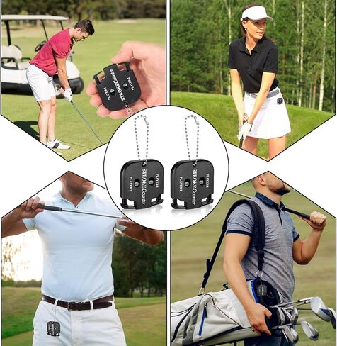 2 PCS Golf Score Counter, Portable Square Golf Stroke Counter for 2 Players, Mini Score Keeper Counters Clicker with Hanging Rope for Sport Competitions Games Scores in Saudi Arabia