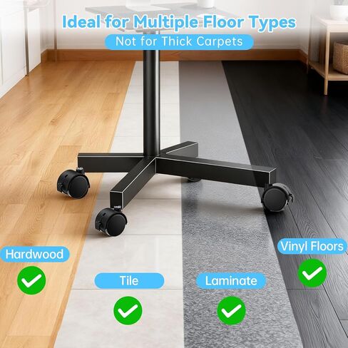 4 قطع عجلات حامل للتلفزيون مقاس 2 بوصة، عجلات دوارة M8 جذعية ملولبة، عجلات شديدة التحمل مع فرامل قفل، دوران 360 درجة، سهلة التركيب، عجلة بديلة من النايلون الأسود لحامل التلفزيون in Kuwait