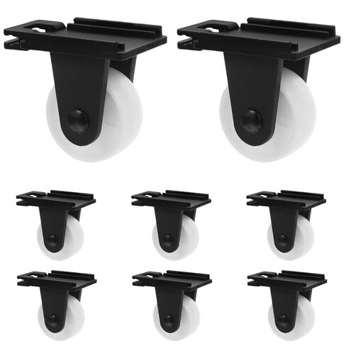 GLEAVI 8-Pack 1.5 Inch Rigid Caster Wheels: Non-Swivel Fixed Casters for Furniture, Flower Racks & Under-Bed Drawers, Smooth Gliding Directional Pulleys for Rolling Carts in Saudi Arabia