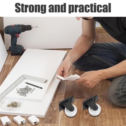 GLEAVI 8-Pack 1.5 Inch Rigid Caster Wheels: Non-Swivel Fixed Casters for Furniture, Flower Racks & Under-Bed Drawers, Smooth Gliding Directional Pulleys for Rolling Carts in Saudi Arabia