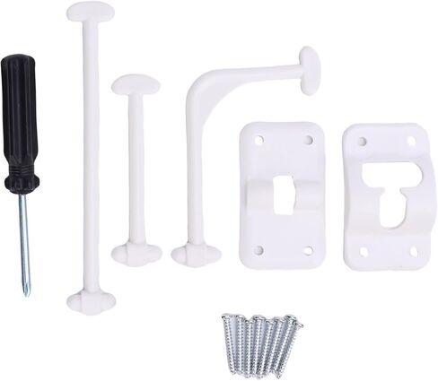 Estink 90 درجة T نمط RV حامل باب الدخول تثبيت آمن لمقطورة Campervan مع مادة ABS عالية القوة متعددة الوظائف مزلاج الباب للاستخدام التجاري في ساحة المنزل (أبيض) in Kuwait