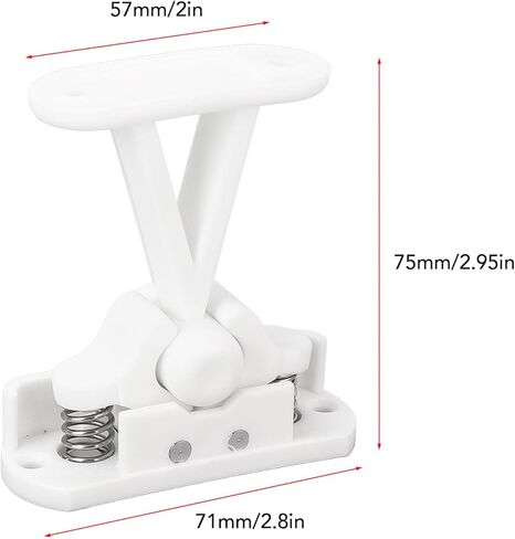 RV Door Retainer Catch T Type، مادة ABS، أبيض، قطعتين - حامل باب ثابت، متين مقاوم للماء، للبيوت المتنقلة والقوافل in Saudi Arabia