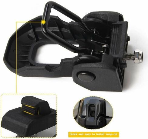 قفل بقطعة غطاء الصيد الفولاذ المقاوم للصدأ مزلاج قفل 2 قطعة/المجموعة اليسار واليمين ل جيب ل رانجلر 2007-2018 أسود TCZ12019073141 in Saudi Arabia