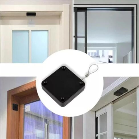 Punch Free Door Closer Telescopic Device Sensor Adjustable Surface Stop Bracket for Close(White) in Saudi Arabia
