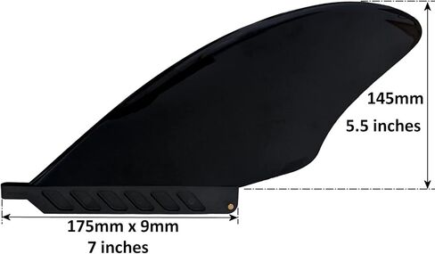 5.5 بوصة US Box Center Fin Safety Flex Soft استبدال Longboard SUP Stand Up Paddleboard River Surf Whitewater AIR7 (أسود) in Saudi Arabia