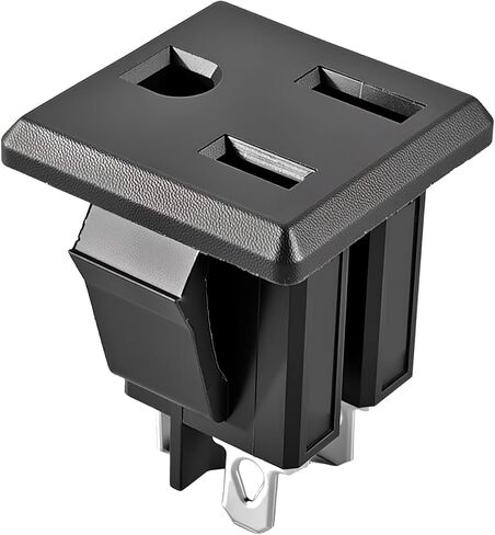 Popcorn Plug Socket Replacement Fits for Great Northern Olde Midway Popcorn Machine, 3 Pin 15A/125VAC 27x27mm Kettle Plug Socket in Saudi Arabia