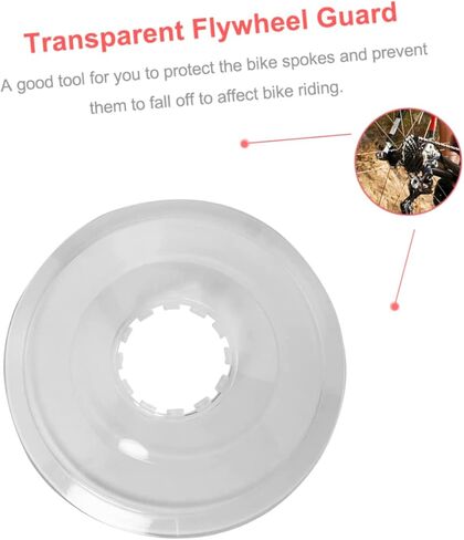 BESPORTBLE 2Pcs Mountain Bike Flywheel Guard Transparent Rear Hub Protector Cover for Bike Spokes Durable Design Easy Installation Bike Supplies for Enhanced Protection in Saudi Arabia