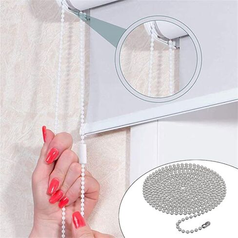 Curtain Beads Chain Pull Rope Metal Beads Cord Adjustable Window Treatments Modern Window Decorative Enduring Curtain Pull Chain in Saudi Arabia