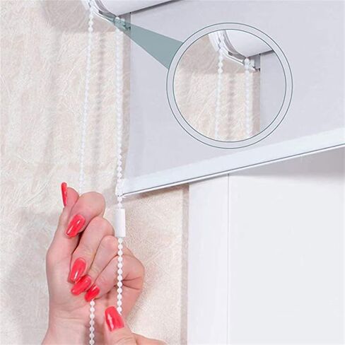 Curtain Beads Chain Pull Rope Metal Beads Cord Adjustable Window Treatments Modern Window Decorative Enduring Curtain Pull Chain in Saudi Arabia
