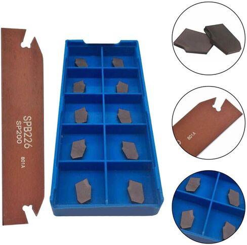 10PCS SP200 Carbide Inserts with SPB226 Parting Grooving Cut-Off Tool Holder in Saudi Arabia