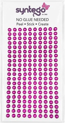 Syntego 200 AB Lilac Purple Round Pearls 6mm Flat Backed Round Self Adhesive Beads in Kuwait