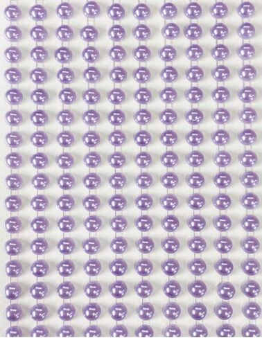 Syntego 200 AB Lilac Purple Round Pearls 6mm Flat Backed Round Self Adhesive Beads in Kuwait