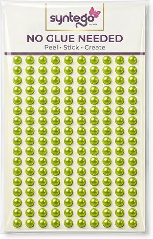 Syntego 200 AB Lilac Purple Round Pearls 6mm Flat Backed Round Self Adhesive Beads in Kuwait