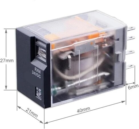 ElectricalMiniature Plug-in Relay with LED RXM2A 2CO 12A 12 VDC-110 VDC 24 VAC-230 VAC Solenoid(RXM2AB2FD 110DC) in Saudi Arabia