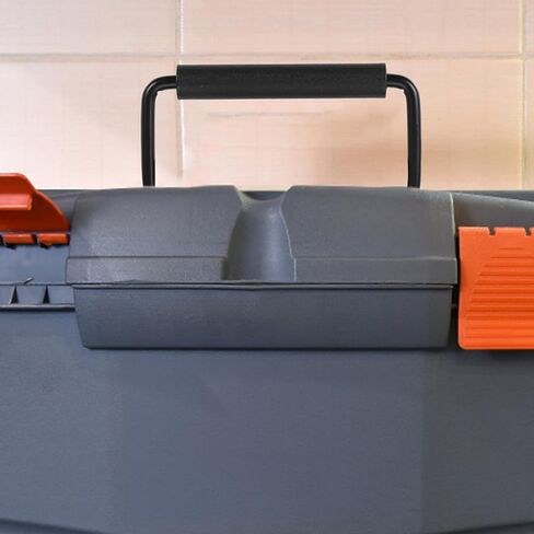 Holibanna 4pcs Black 125mm Spring Loaded Metal Case Handles, Heavy Duty Folding Pull Handles for Toolbox, Storage Chest, and Cabinet Use in Kuwait