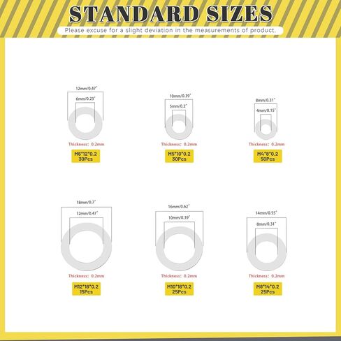 175Pcs 304 Stainless Steel Flat Washers, M4 M5 M6 M8 M10 M12 Fender Shim Washers, Round Flat Spacer, Repair Washer for Bolts, Automotive, Construction, Industrial, and DIY Use in Saudi Arabia