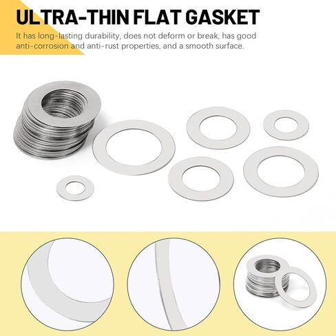 175Pcs 304 Stainless Steel Flat Washers, M4 M5 M6 M8 M10 M12 Fender Shim Washers, Round Flat Spacer, Repair Washer for Bolts, Automotive, Construction, Industrial, and DIY Use in Saudi Arabia