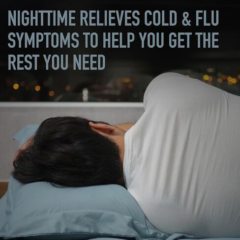 GoodSense Nighttime Cold and Flu Liquid Medicine, 6 Hour Relief of Fever, Sore Throat, Sneezing, Runny Nose, Cough, Original Flavor in Saudi Arabia