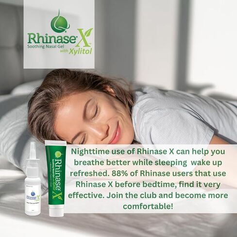 جل تشحيم الأنف من رايناز إكس لتخفيف الحساسية - ملح مزدوج، تركيبة خالية من الستيرويد للرطوبة والراحة | مثالي للسباحين ومستخدمي علاج CPAP أو الأكسجين | آمن للأطفال | 15 جرام in Kuwait