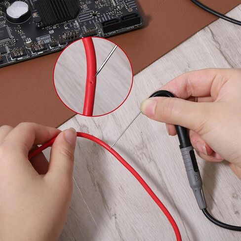 4 PCS Backprobe Test Lead Kit Automotive Silicon Flexible Back Probe Pins with 4mm Banana Socket Non-Destructive Wire Piercing Automotive Diagnostic Test Repair Tools for Car Electrical Multimeter in Saudi Arabia