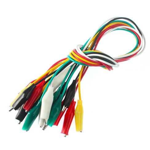 10PCS Test Lead Set & Alligator Clips, 5-Color 20inch Test Leads Crocodile Jumper Wires Cable for Electrical Testing, Circuit Connection, Electronic Experiment in Kuwait