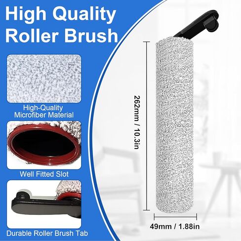 Replacement Brush Roller and HEPA Filter for Dreame H12 Pro, H12 Dual, H13 Pro Cordless Wet and Dry Vacuum Cleaner Accessories, 2 Brush Roller + 2 HEPA Filters + 1 Cleaning Brush in Kuwait