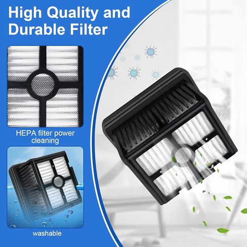 Replacement Brush Roller and HEPA Filter for Dreame H12 Pro, H12 Dual, H13 Pro Cordless Wet and Dry Vacuum Cleaner Accessories, 2 Brush Roller + 2 HEPA Filters + 1 Cleaning Brush in Kuwait