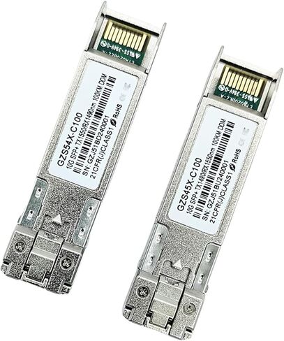 1 زوج من TX1490/RX1550nm TX1550/RX1490nm 10G وحدة بصرية BIDI أحادية الوضع ألياف واحدة 100 كجم واجهة LC in Kuwait