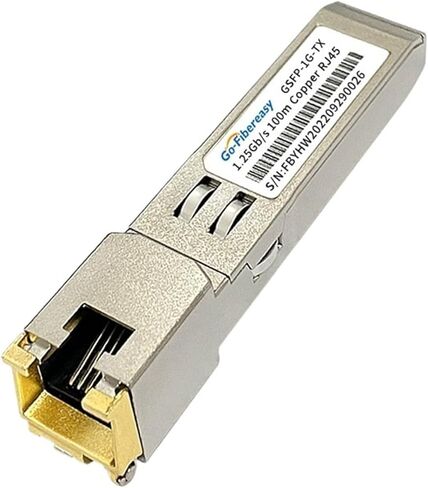 الوحدة الضوئية للمنفذ الكهربائي SFP Gigabit إلى RJ45 التكيفية 100 متر in Kuwait