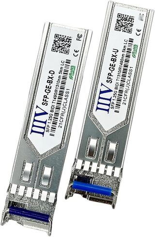A Pair of T1310/R1490nm, T1310/R1550nm Gigabit Single-Mode Optical Module BIDI SFP LC Interface 5km Fiber Communication Signal Transmission(T1310/R1490nm) in Kuwait