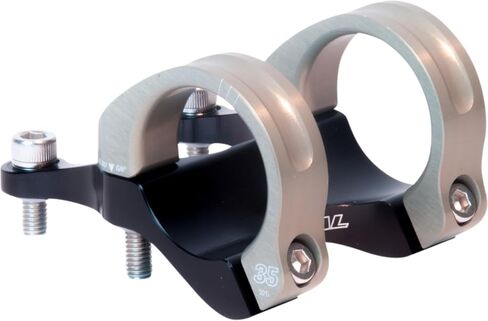 Renthal Integra 35 Stem: Direct Mount, 35mm Clamp, 45mm Reach, 0mm Rise, Black/Gold in Saudi Arabia
