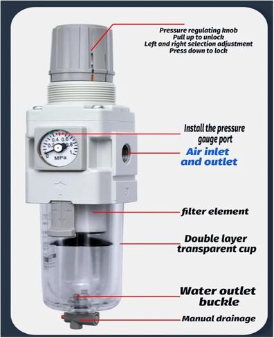 AW30/40-04E Air Source Oil-Water Separator air Filter with Pressure regulating Valve Filter Pressure reducing Valve(AW30-03DG) in Saudi Arabia