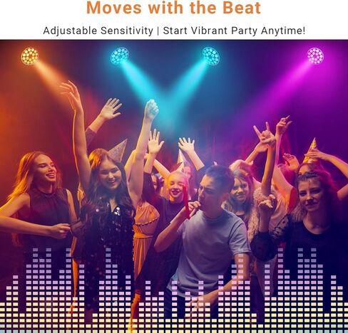 مصابيح DJ Par Lights: حلقة LED احترافية مزدوجة التأثير بقدرة 180 وات محاطة بـ 18 RGBW Par Can | شل معدني | التحكم عن بعد وDMX512 | مثالية لأداء فرقة الزفاف في العرض المباشر (عبوة من قطعتين) in Kuwait