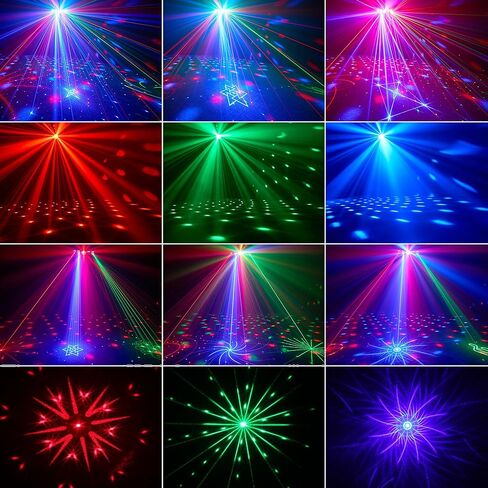 ضوء DJ مع حامل، 7 في 1 DJ DJ Disco Party Light مع حامل وحقيبة حمل أضواء RGB Par، كرة دوارة، ستروب، إضاءة للأشعة فوق البنفسجية بواسطة جهاز التحكم عن بعد المنشط بالصوت DMX للحفلات in Kuwait