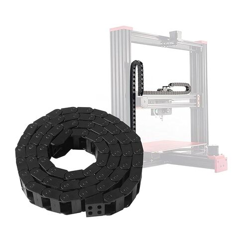 7x15mm Cable Carrier Drag Chain Closed Type Plastic Flexible Nylon Chains 1M with End Connectors for Printer Machine in Saudi Arabia