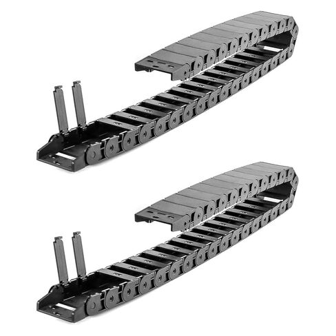 R28 Semi Enclosed Cable Drag Chain Wire Carrier 2 Pack Plastic 1M Length Machine Tool Robot Warehouse Use in Saudi Arabia
