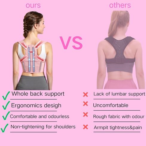 Back Brace Posture Corrector for Women - Adjustable Upper Posture Support Brace for Neck Shoulder Back Straightener - Comfortable Posture Corrector Invisible Hunchback Slouching under Clothes (Medium) in Saudi Arabia