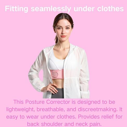 Back Brace Posture Corrector for Women - Adjustable Upper Posture Support Brace for Neck Shoulder Back Straightener - Comfortable Posture Corrector Invisible Hunchback Slouching under Clothes (Medium) in Saudi Arabia