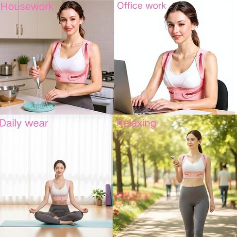 Back Brace Posture Corrector for Women - Adjustable Upper Posture Support Brace for Neck Shoulder Back Straightener - Comfortable Posture Corrector Invisible Hunchback Slouching under Clothes (Medium) in Saudi Arabia