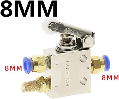 TAC2-31P Exhaust valve 2 Position 3 Way Roller Lever Mechanical Valve Pneumatic valve switch 1/8" Female Thread Fittings(TAC2-31P-PC8MM) in Saudi Arabia