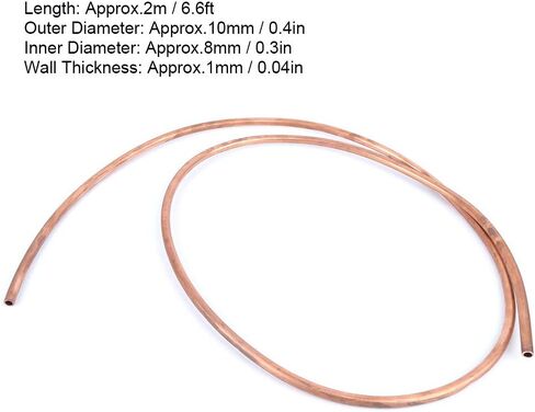 Garosa Copper Tube, High Temperature Soft Copper Tube for Refrigeration Coil, 10mm Diameter, Perfect for Air Conditioner and Refrigerator Use in Saudi Arabia
