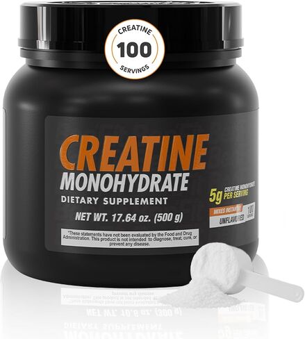 Creatine Monohydrate Powder 5g – 30 Servings - Unflavored, Easy to Mix - 150g per Container of Pure Micronized Powder - for Women and Men That Supports Muscle Growth and Strength* in Saudi Arabia