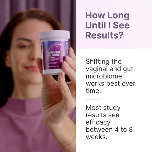 مختبرات ميكروبيوم التوازن المهبلي - البروبيوتيك المهبلي للنساء المصابات بالعصية اللبنية جاسيري - رعاية أنثوية لتشجيع توازن درجة الحموضة للنساء، وتقليل الانزعاج ودعم صحة الأمعاء (60 كبسولة) in Kuwait