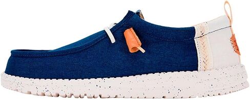 Heydude Wally Craft Linen Sargasso Blue/White Size 9 ، أحذية الرجال ، متسكعون للرجال ، مريح وخفيف الوزن in Saudi Arabia