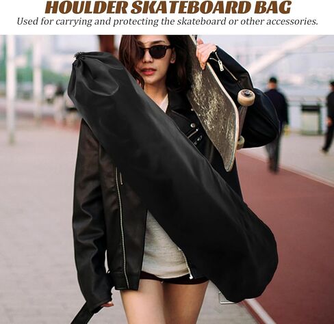 FOMIYES 2pcs Skateboard Sling Bags with Drawstring, Lightweight Longboard Shoulder Backpacks for Outdoor Skateboard Carrying, Practical Skateboarding Accessory Pouches for Travel Random in Saudi Arabia