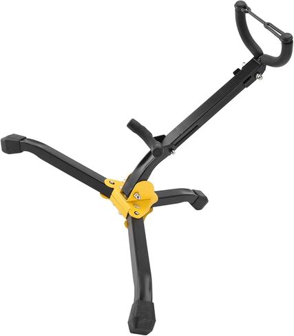 Folding Saxophone Stand, Adjustable Alto Tenor Sax Holder Rack with Soft Pads and Chain Lock, Portable Metal Tripod Base for Studio Display or On - the - Go Use in Kuwait