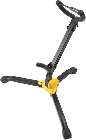 Folding Saxophone Stand, Adjustable Alto Tenor Sax Holder Rack with Soft Pads and Chain Lock, Portable Metal Tripod Base for Studio Display or On - the - Go Use in Kuwait
