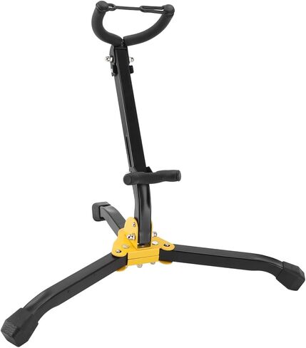 Folding Saxophone Stand, Adjustable Alto Tenor Sax Holder Rack with Soft Pads and Chain Lock, Portable Metal Tripod Base for Studio Display or On - the - Go Use in Kuwait