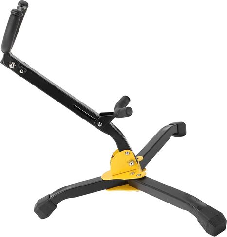 Folding Saxophone Stand, Adjustable Alto Tenor Sax Holder Rack with Soft Pads and Chain Lock, Portable Metal Tripod Base for Studio Display or On - the - Go Use in Kuwait